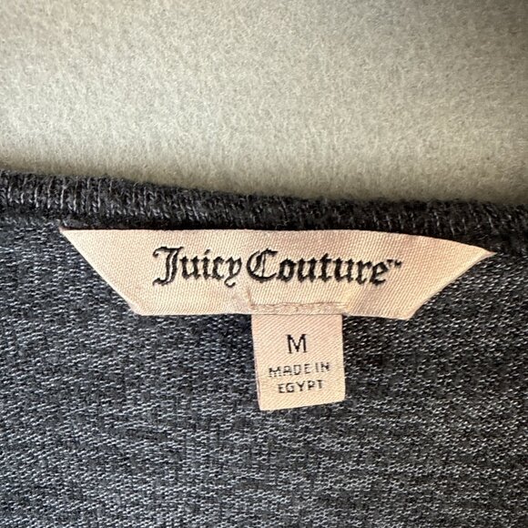 Juicy Couture Simple V-Neck Pullover Womens M Sweater Long Sleeve Heather Gray - Picture 2 of 9